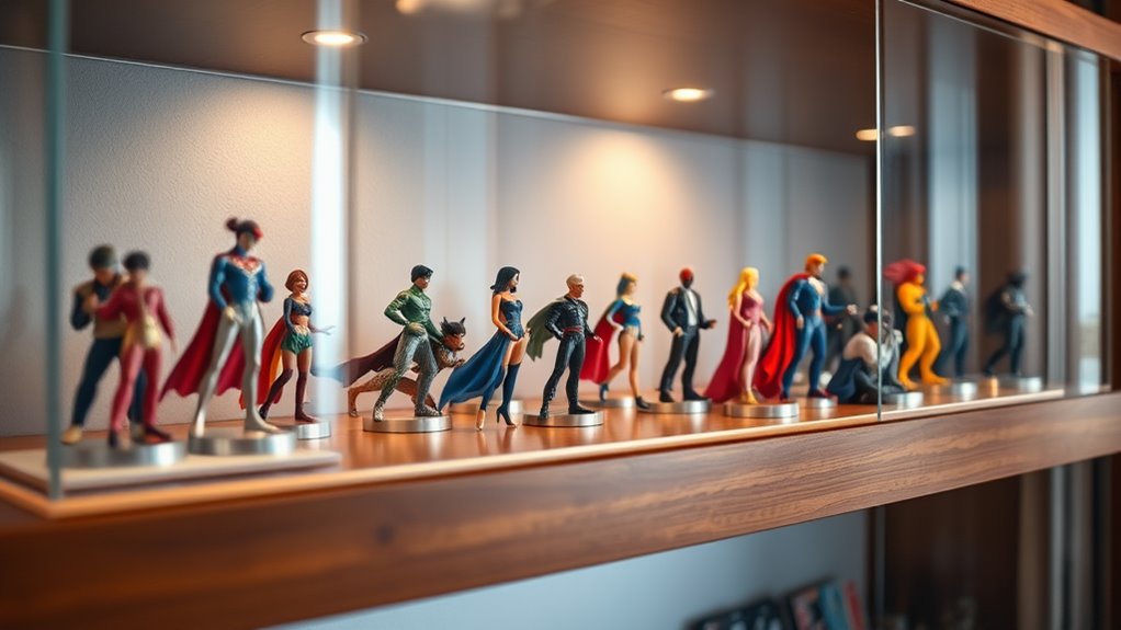 cleaning and storing figurines