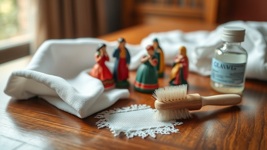 cleaning painted figurines safely