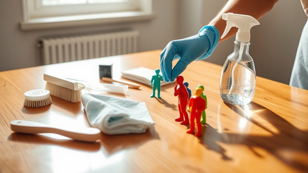 cleaning plastic figures effectively