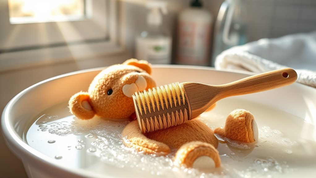 cleaning plush figure stains