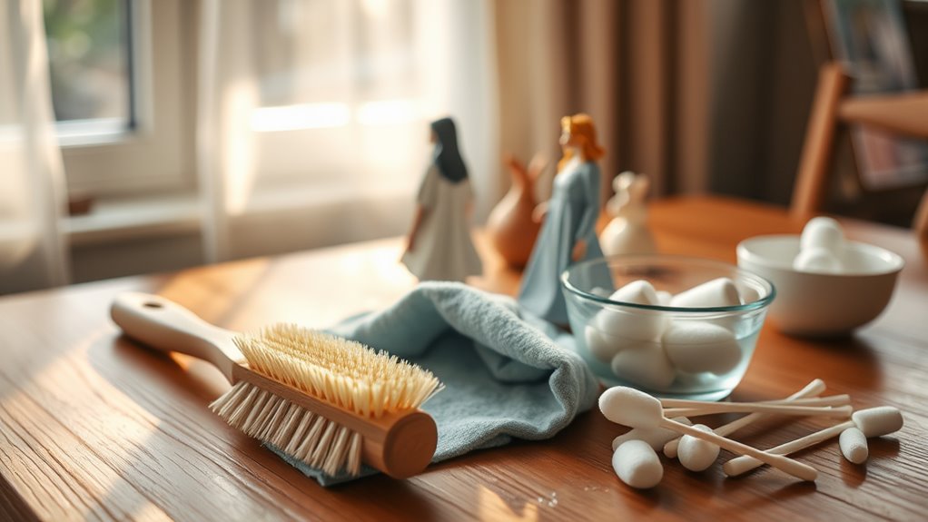 effective figurine paint cleaning