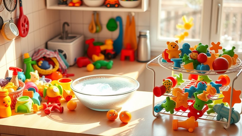 effective plastic toy cleaning