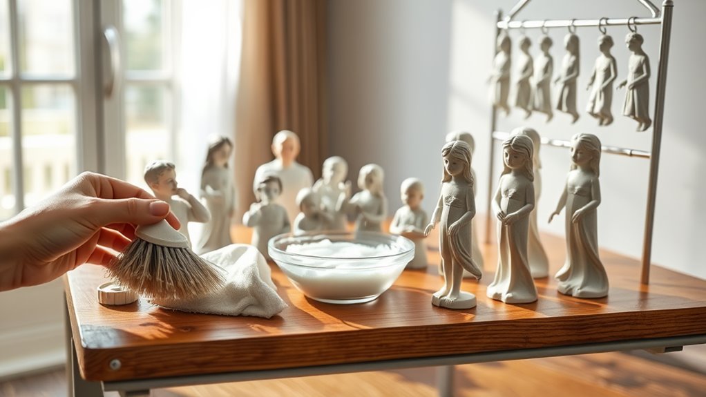 mold removal techniques for figurines