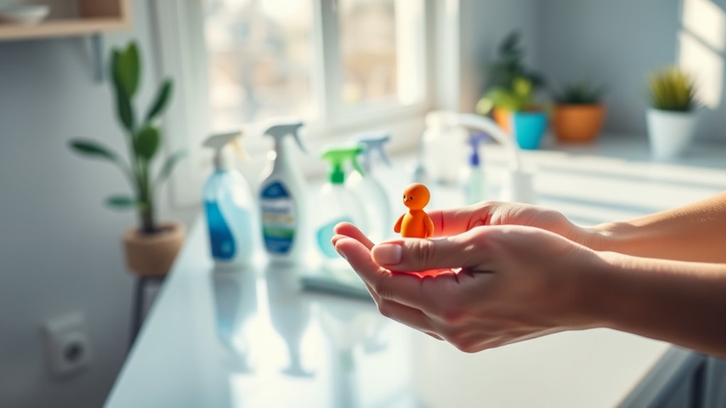 rubber figurine stain removal