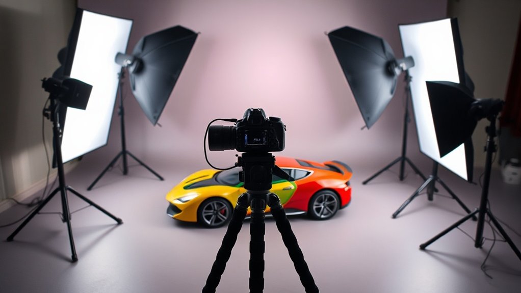 adjust lighting for photography