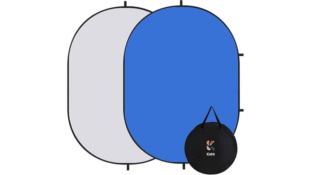 blue and white backdrop