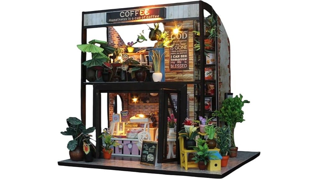 coffee themed dollhouse kit