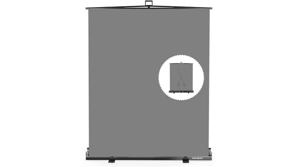 collapsible gray backdrop screen