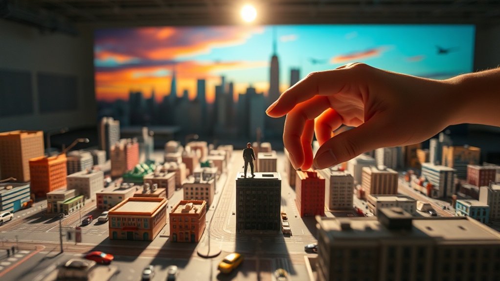 compelling set and background