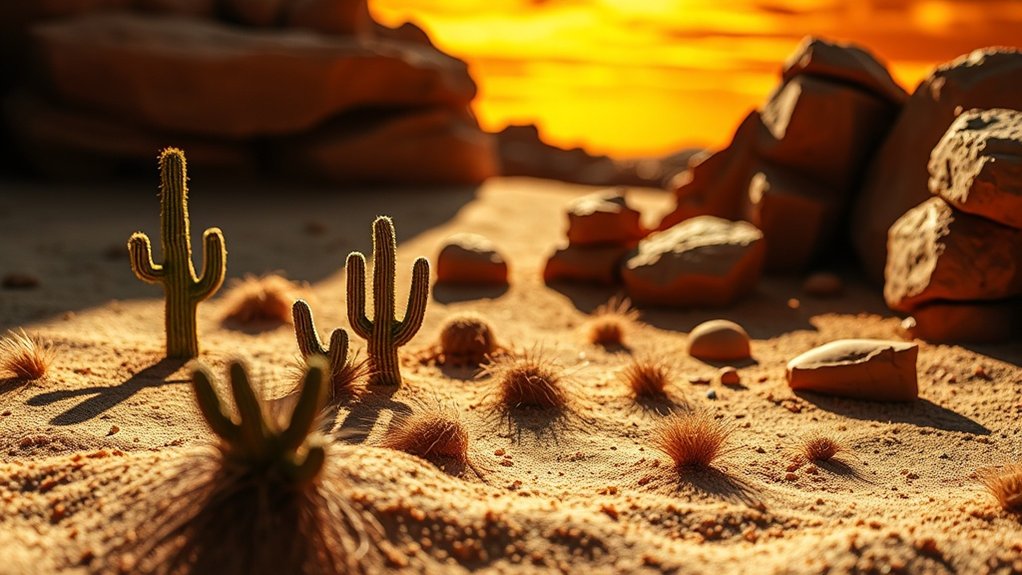 desert diorama material selection