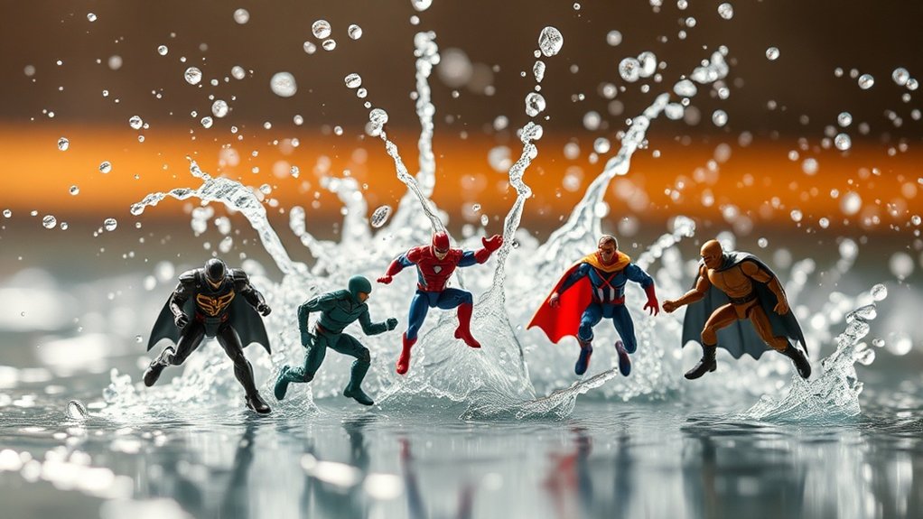 dynamic water splash photography