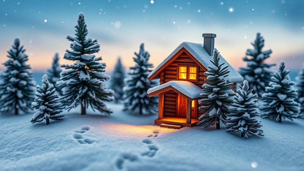 enchanting winter diorama sets