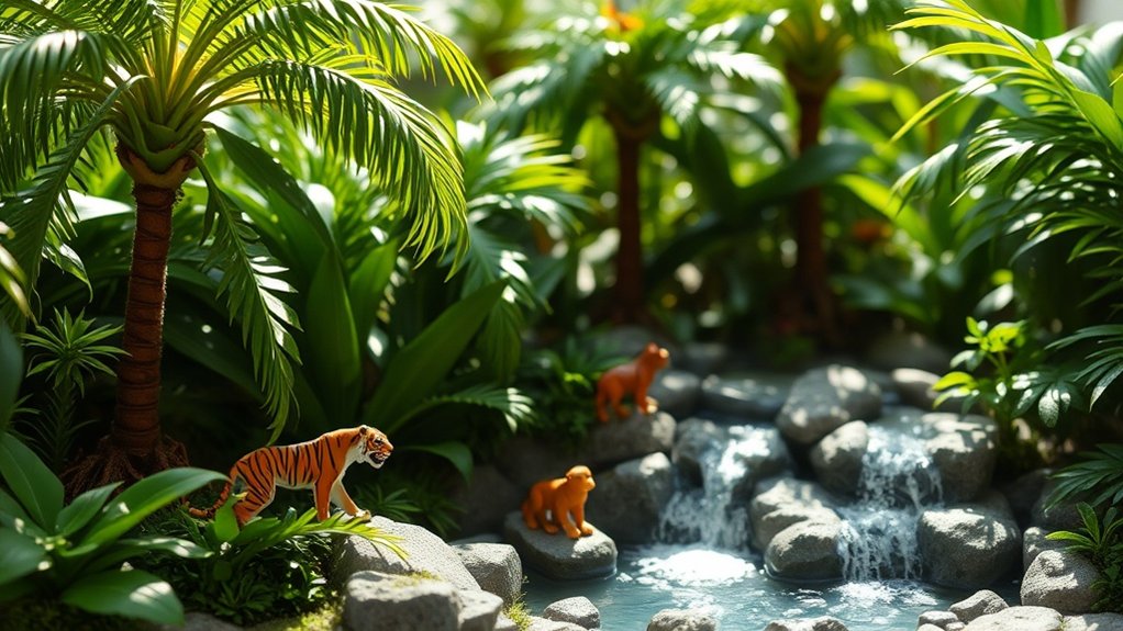 jungle themed toy photography scenes