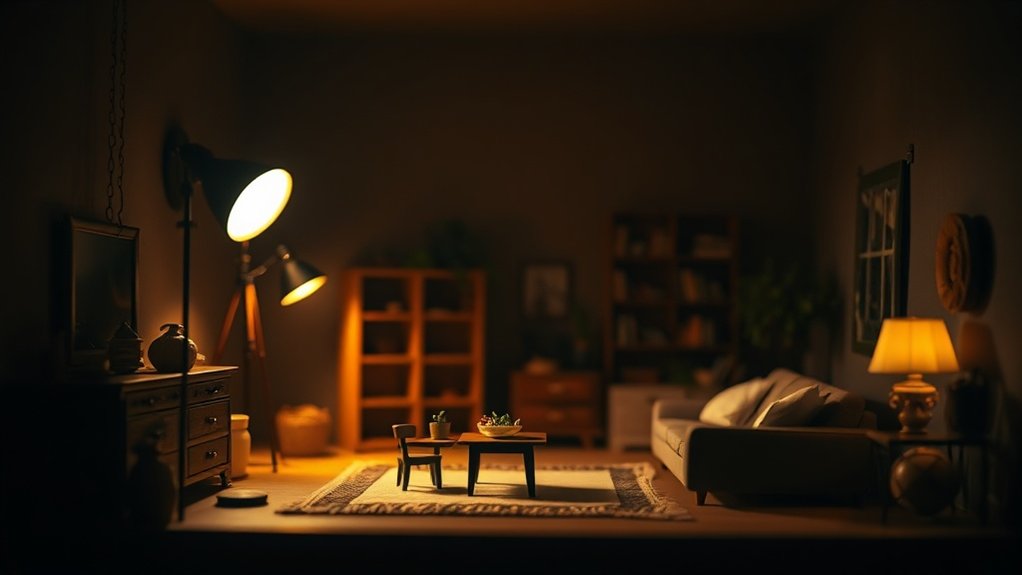 light positioning creates atmosphere